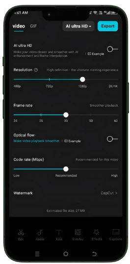 4K Ultra HD Video Export